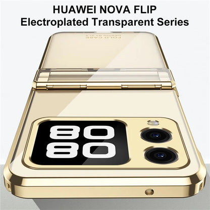 For Huawei nova Flip 5G Case Electroplating PC Folding Phone Cover