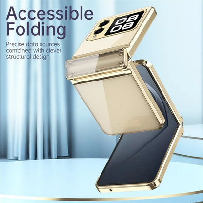 For Huawei nova Flip 5G Case Electroplating PC Folding Phone Cover