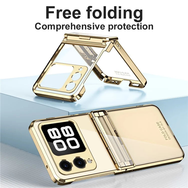 For Huawei nova Flip 5G Case Electroplating PC Folding Phone Cover