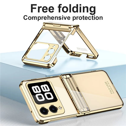 For Huawei nova Flip 5G Case Electroplating PC Folding Phone Cover