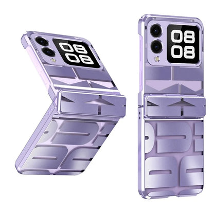 For Huawei nova Flip 5G Case Hard PC Electroplating Phone Cover with Hinge Protection