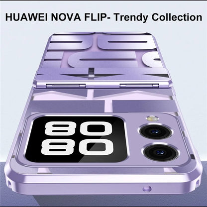 For Huawei nova Flip 5G Case Hard PC Electroplating Phone Cover with Hinge Protection