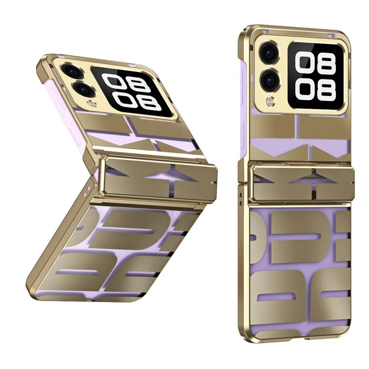 For Huawei nova Flip 5G Case Hard PC Electroplating Phone Cover with Hinge Protection
