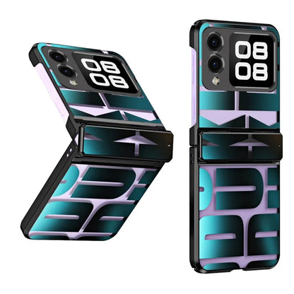 For Huawei nova Flip 5G Case Hard PC Electroplating Phone Cover with Hinge Protection