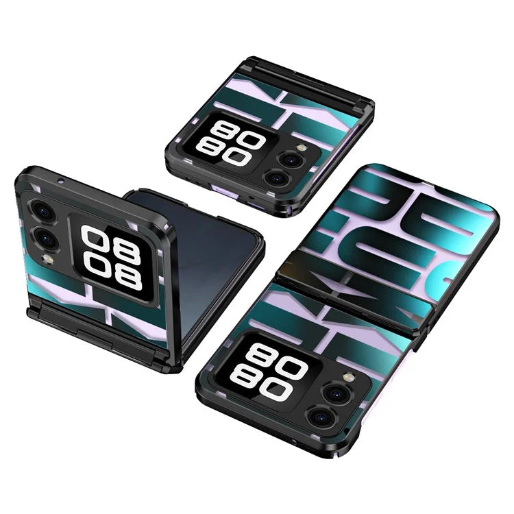 For Huawei nova Flip 5G Case Hard PC Electroplating Phone Cover with Hinge Protection