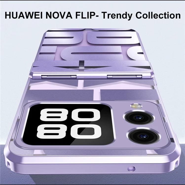For Huawei nova Flip 5G Case Hard PC Electroplating Phone Cover with Hinge Protection