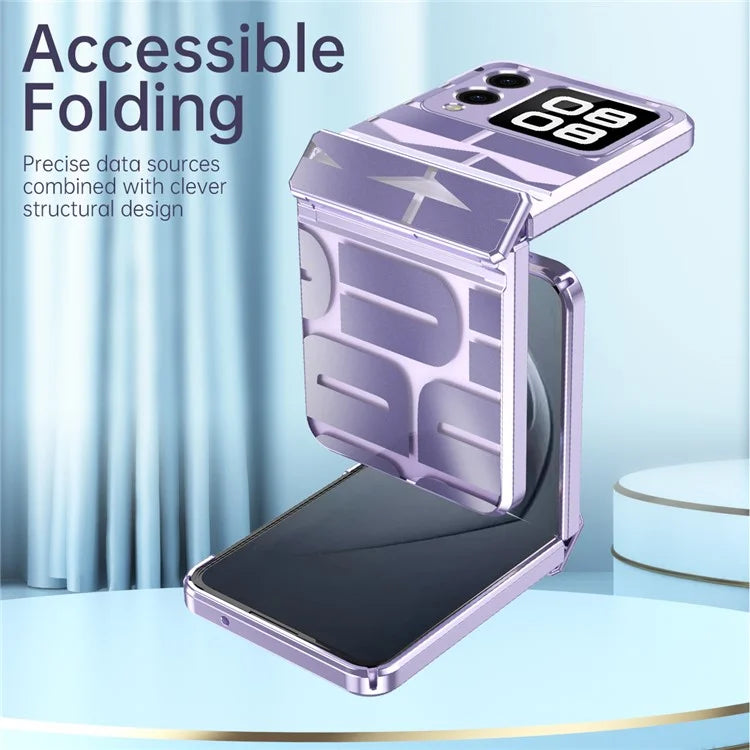 For Huawei nova Flip 5G Case Hard PC Electroplating Phone Cover with Hinge Protection