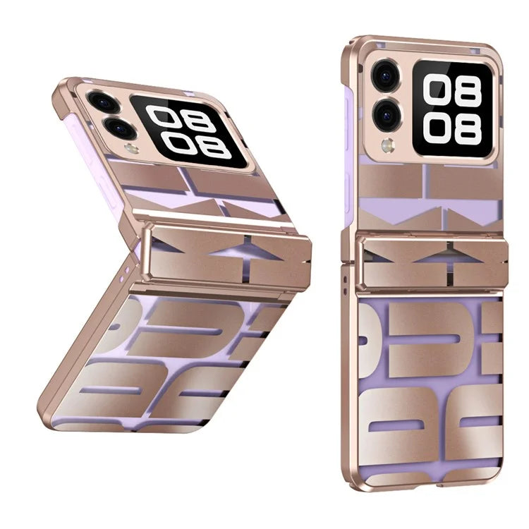 For Huawei nova Flip 5G Case Hard PC Electroplating Phone Cover with Hinge Protection