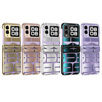 For Huawei nova Flip 5G Case Hard PC Electroplating Phone Cover with Hinge Protection