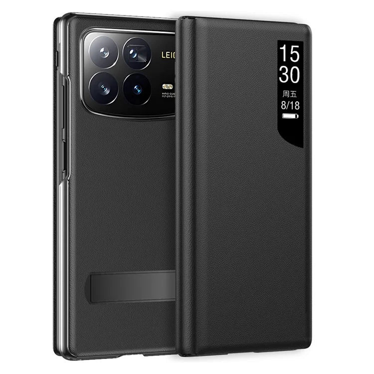 For Xiaomi Mix Fold 4 5G Case View Window PU Leather Kickstand Phone Cover