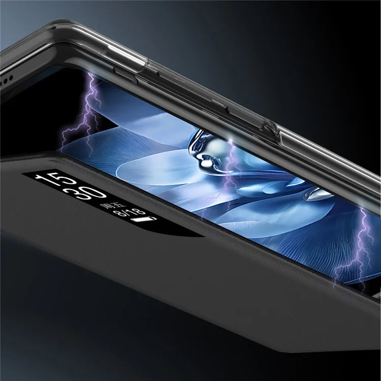 For Xiaomi Mix Fold 4 5G Case View Window PU Leather Kickstand Phone Cover