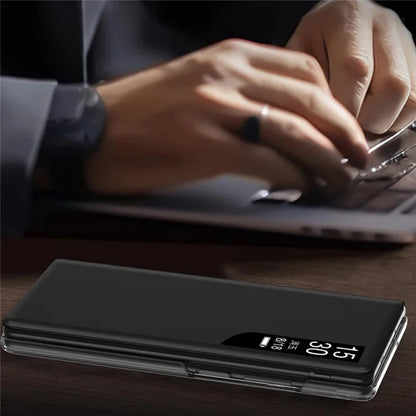 For Xiaomi Mix Fold 4 5G Case View Window PU Leather Kickstand Phone Cover