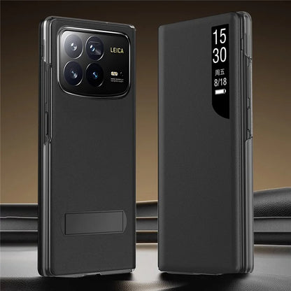 For Xiaomi Mix Fold 4 5G Case View Window PU Leather Kickstand Phone Cover