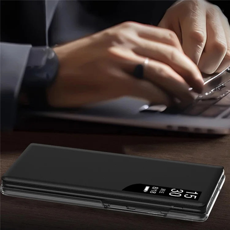 For Xiaomi Mix Fold 4 5G Case View Window PU Leather Kickstand Phone Cover