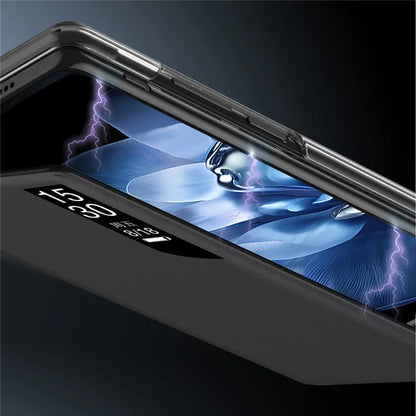 For Xiaomi Mix Fold 4 5G Case View Window PU Leather Kickstand Phone Cover