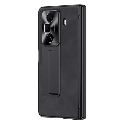 For Honor Magic Vs3 5G Case Leather+PC Kickstand Phone Cover with Tempered Glass Film