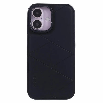 X-LEVEL For iPhone 16 Case Geometric PC+TPU+Leather Anti-Scratch Phone Cover