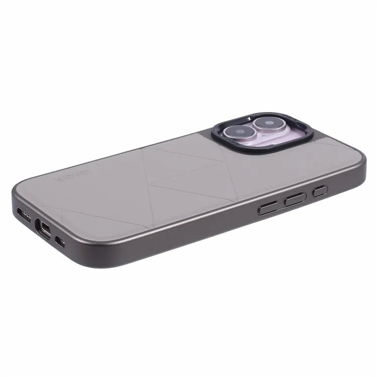 X-LEVEL For iPhone 16 Case Geometric PC+TPU+Leather Anti-Scratch Phone Cover