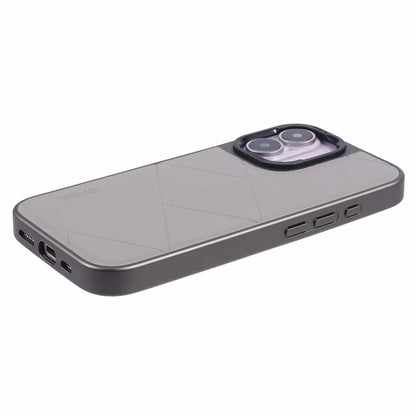 X-LEVEL For iPhone 16 Case Geometric PC+TPU+Leather Anti-Scratch Phone Cover