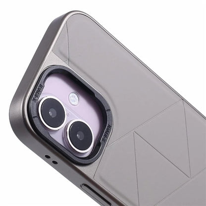 X-LEVEL For iPhone 16 Case Geometric PC+TPU+Leather Anti-Scratch Phone Cover