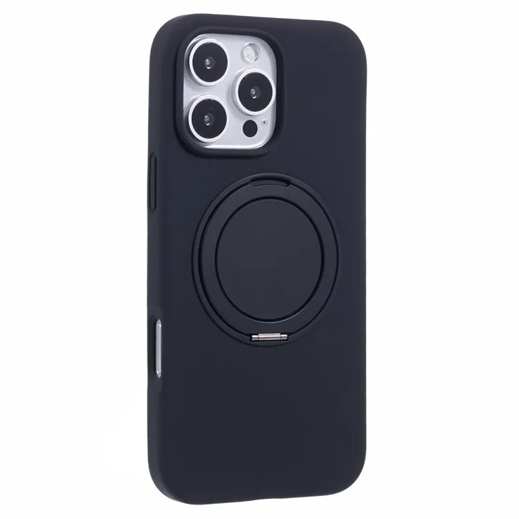 X-LEVEL For iPhone 16 Pro Case Compatible with MagSafe Rotatable Kickstand Liquid Silicone Phone Cover