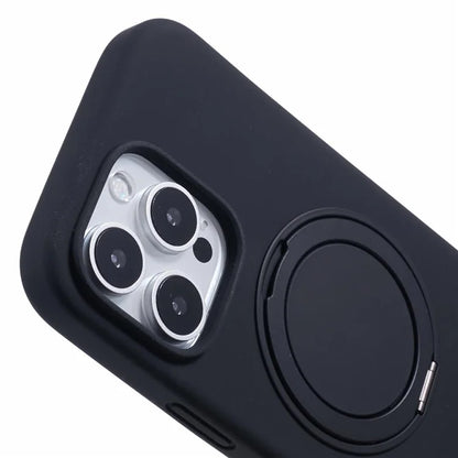 X-LEVEL For iPhone 16 Pro Case Compatible with MagSafe Rotatable Kickstand Liquid Silicone Phone Cover