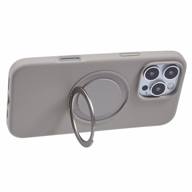 X-LEVEL For iPhone 16 Pro Case Compatible with MagSafe Rotatable Kickstand Liquid Silicone Phone Cover
