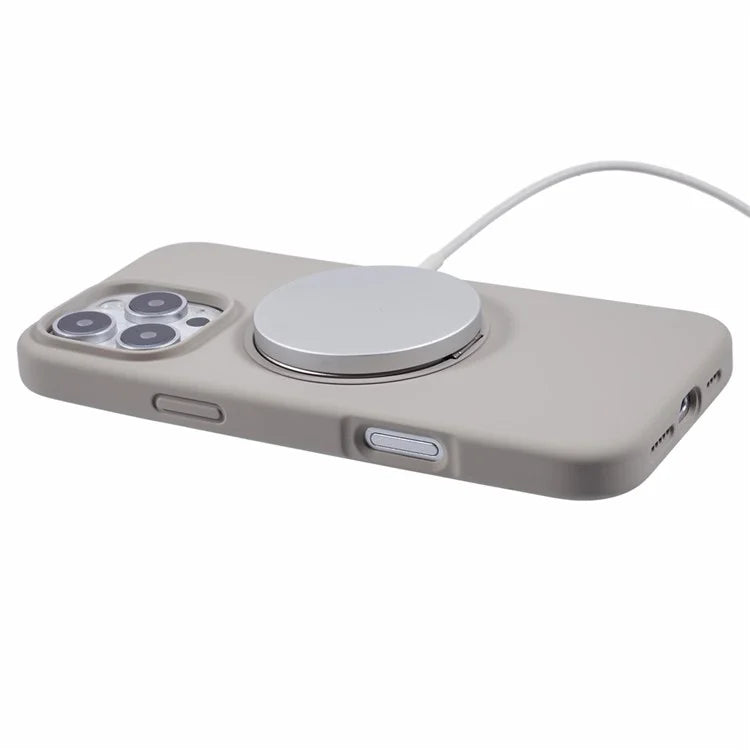 X-LEVEL For iPhone 16 Pro Case Compatible with MagSafe Rotatable Kickstand Liquid Silicone Phone Cover