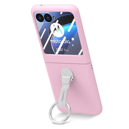 For Motorola Razr 40 Ultra 5G Case Ring Kickstand PC Phone Cover with Tempered Glass Rear Screen Film
