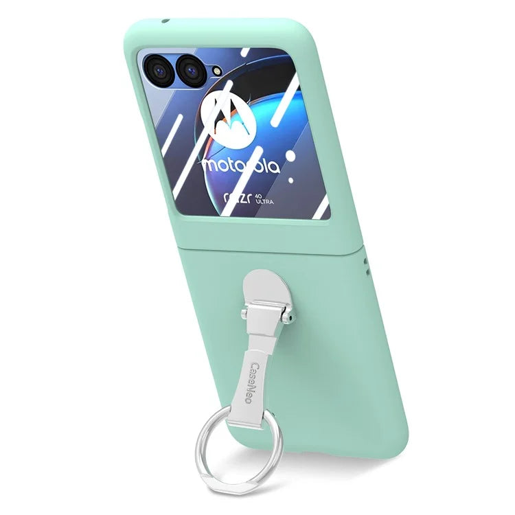 For Motorola Razr 40 Ultra 5G Case Ring Kickstand PC Phone Cover with Tempered Glass Rear Screen Film