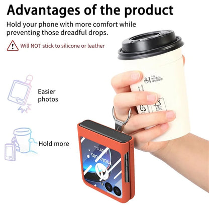 For Motorola Razr 40 Ultra 5G Case Ring Kickstand PC Phone Cover with Tempered Glass Rear Screen Film