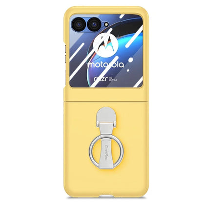 For Motorola Razr 40 Ultra 5G Case Ring Kickstand PC Phone Cover with Tempered Glass Rear Screen Film