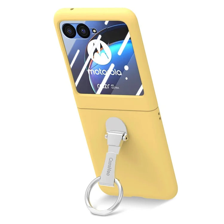 For Motorola Razr 40 Ultra 5G Case Ring Kickstand PC Phone Cover with Tempered Glass Rear Screen Film