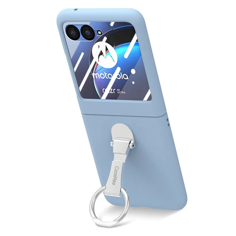 For Motorola Razr 40 Ultra 5G Case Ring Kickstand PC Phone Cover with Tempered Glass Rear Screen Film