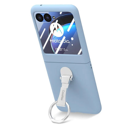 For Motorola Razr 40 Ultra 5G Case Ring Kickstand PC Phone Cover with Tempered Glass Rear Screen Film
