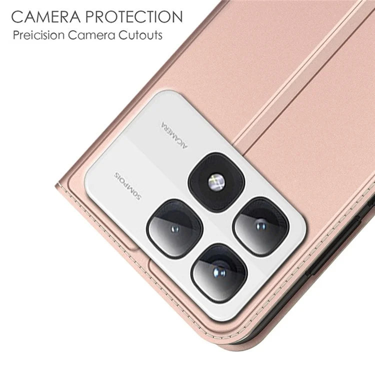For Xiaomi 14T Pro Case PU Leather Phone Cover with Card Holder Stand Magnetic Closure