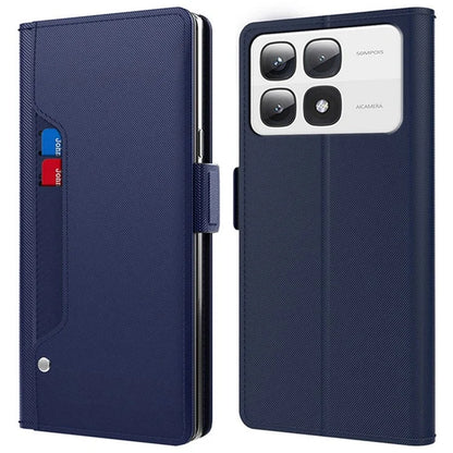 For Xiaomi 14T Case Stand PU Leather Phone Cover Card Holder Mirror