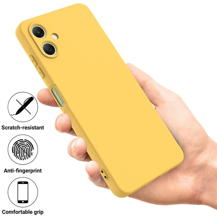 For Samsung Galaxy A06 Case Liquid Silicone Anti-Scratch Phone Cover with Hand Strap