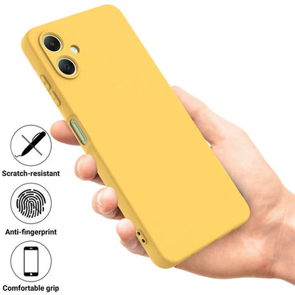 For Samsung Galaxy A06 Case Liquid Silicone Anti-Scratch Phone Cover with Hand Strap