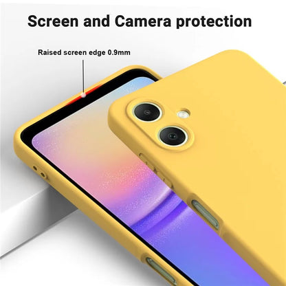 For Samsung Galaxy A06 Case Liquid Silicone Anti-Scratch Phone Cover with Hand Strap