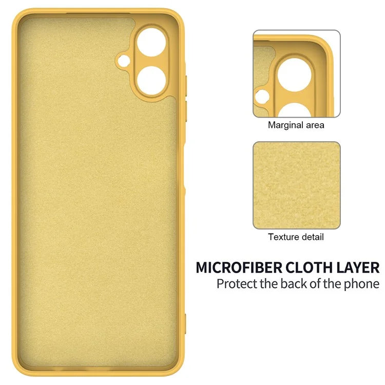 For Samsung Galaxy A06 Case Liquid Silicone Anti-Scratch Phone Cover with Hand Strap