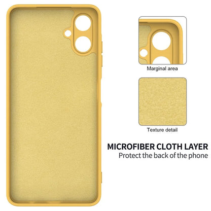 For Samsung Galaxy A06 Case Liquid Silicone Anti-Scratch Phone Cover with Hand Strap