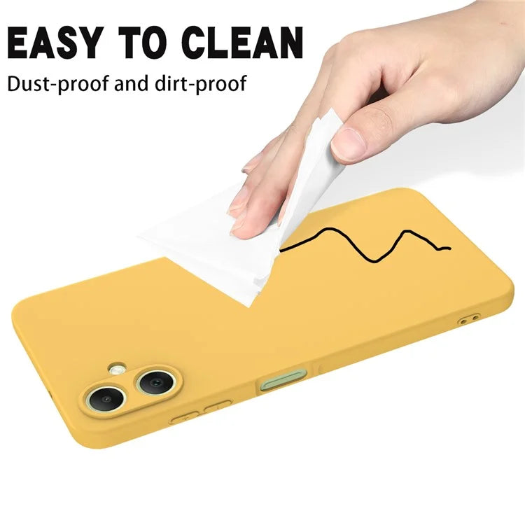 For Samsung Galaxy A06 Case Liquid Silicone Anti-Scratch Phone Cover with Hand Strap