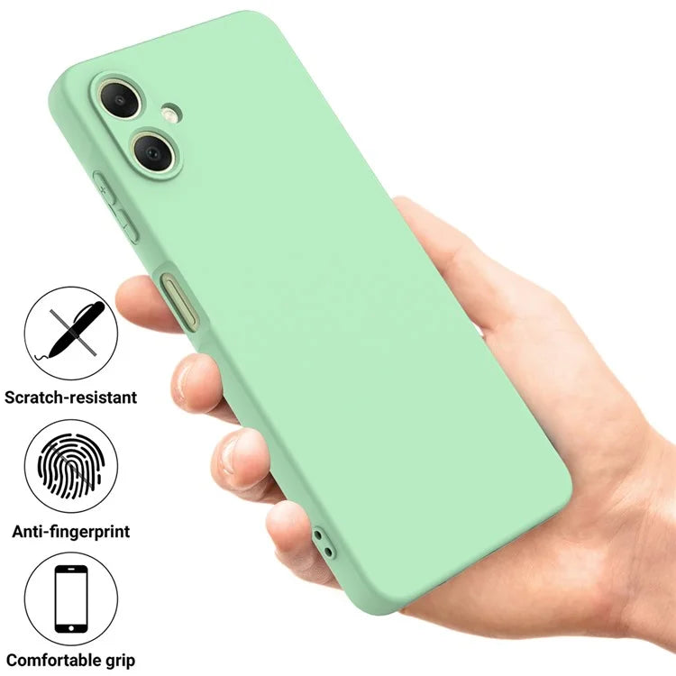 For Samsung Galaxy A06 Case Liquid Silicone Anti-Scratch Phone Cover with Hand Strap