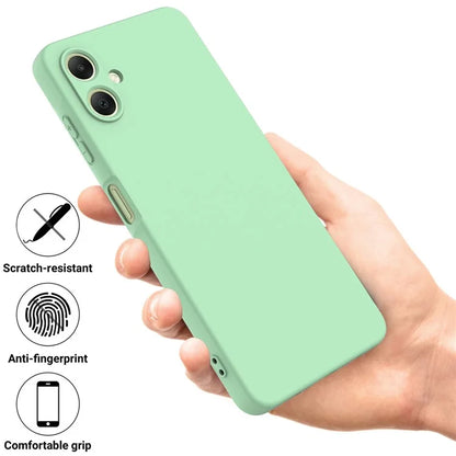 For Samsung Galaxy A06 Case Liquid Silicone Anti-Scratch Phone Cover with Hand Strap