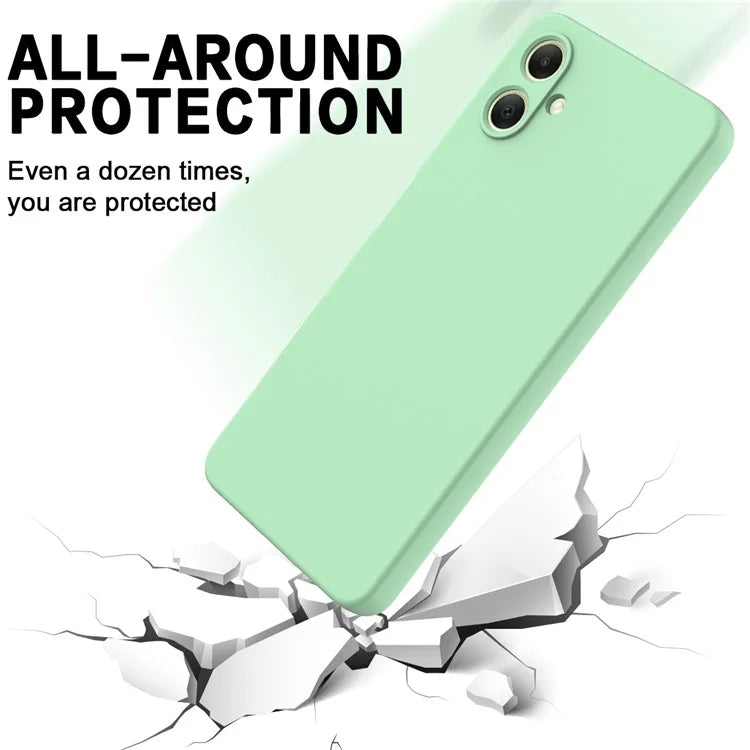 For Samsung Galaxy A06 Case Liquid Silicone Anti-Scratch Phone Cover with Hand Strap