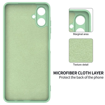 For Samsung Galaxy A06 Case Liquid Silicone Anti-Scratch Phone Cover with Hand Strap