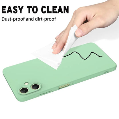 For Samsung Galaxy A06 Case Liquid Silicone Anti-Scratch Phone Cover with Hand Strap