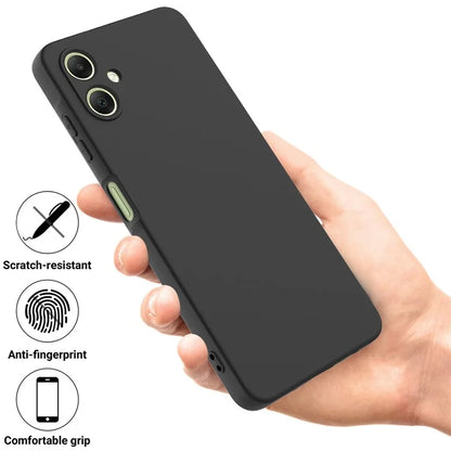 For Samsung Galaxy A06 Case Liquid Silicone Anti-Scratch Phone Cover with Hand Strap