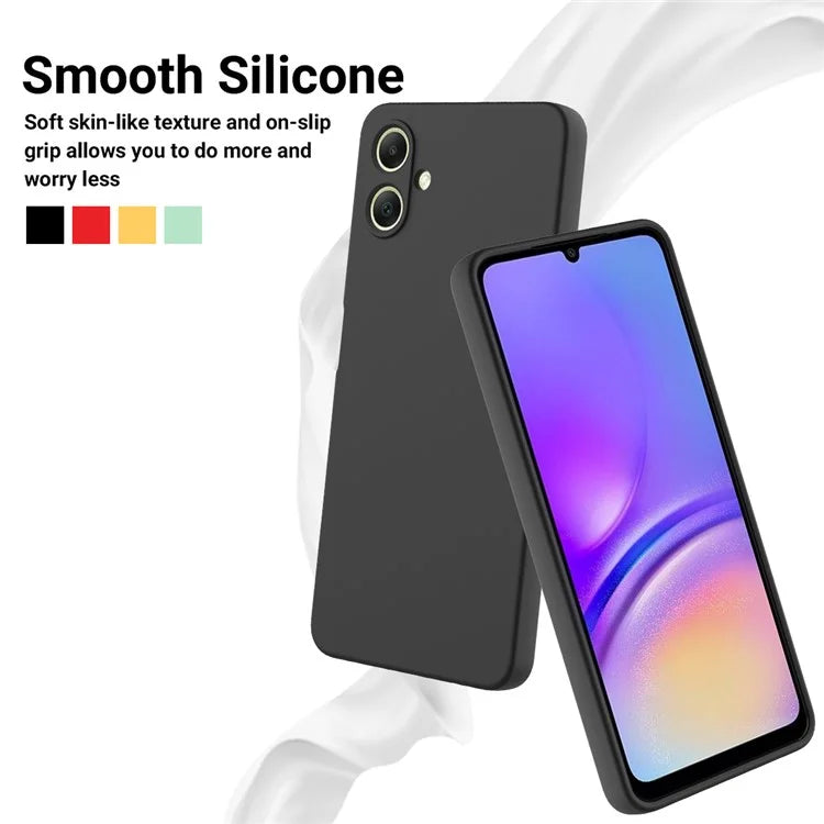 For Samsung Galaxy A06 Case Liquid Silicone Anti-Scratch Phone Cover with Hand Strap